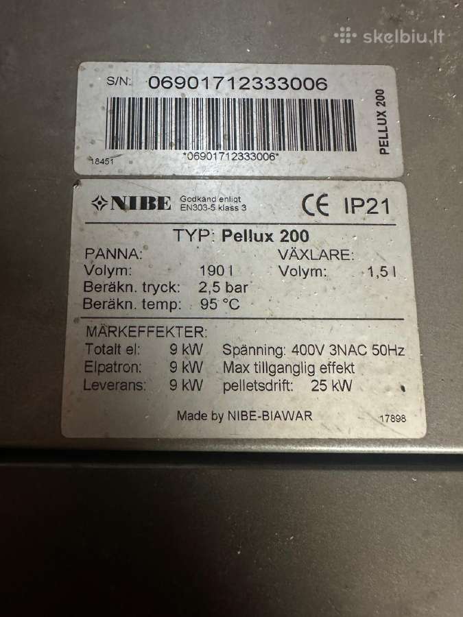 Nibe Pellux Biawar 200 - granulinis katilas - nuotraukos Nr. 8