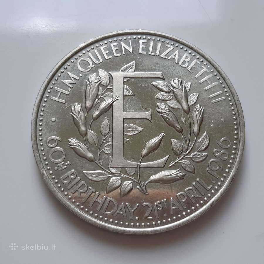 Didžioji Britanija atminimo medalis Karalienė 1986 - nuotraukos Nr. 2