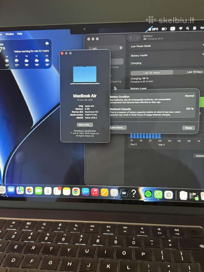 MacBook Air M3 15inch - nuotraukos Nr. 2