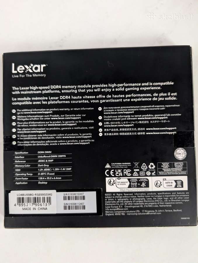 Lexar Thor Ddr4 16gb - nuotraukos Nr. 3