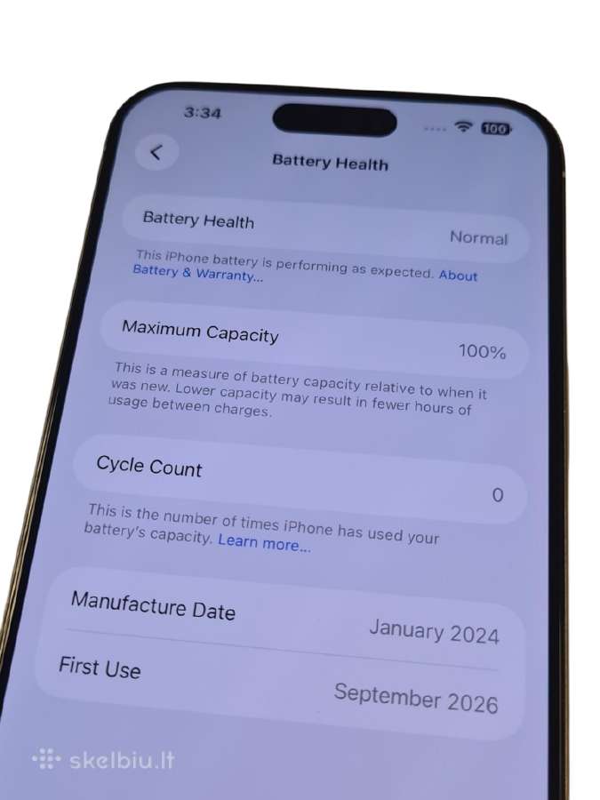 iPhone 15 Pro Max 1tb + 3 mėn. garantija - nuotraukos Nr. 5