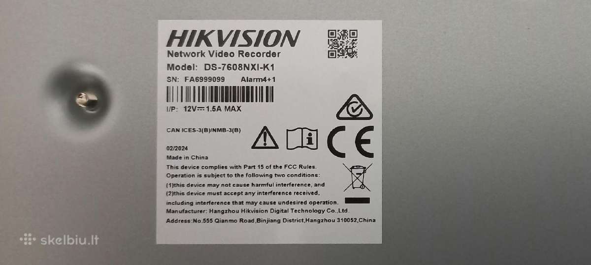 Naudotas Hikvision vaizdo stebėjimo komplektas - nuotraukos Nr. 7