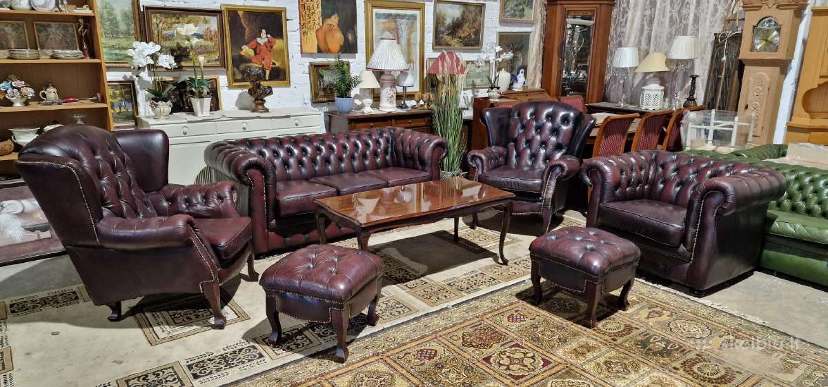 Chesterfield odinis baldų komplektas - nuotraukos Nr. 2