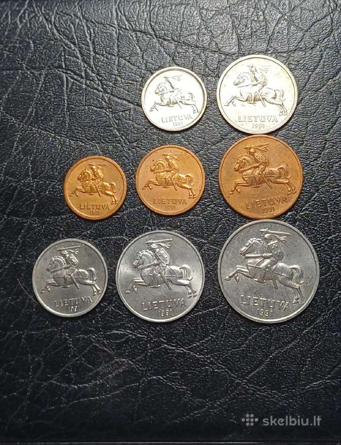 1991m. Monetų rinkinukas (be 5litų) - nuotraukos Nr. 3