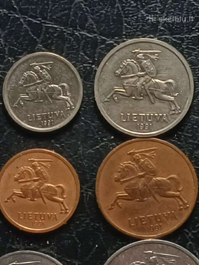 1991m. Monetų rinkinukas (be 5litų) - nuotraukos Nr. 8