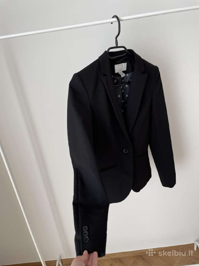 H&m juodas klasikinis švarkas 34 dydis - nuotraukos Nr. 3