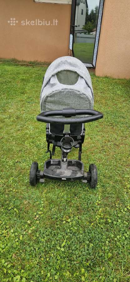 Triratukas-vežimėlis Kinderkraft (3-in-1), pilkas - nuotraukos Nr. 3