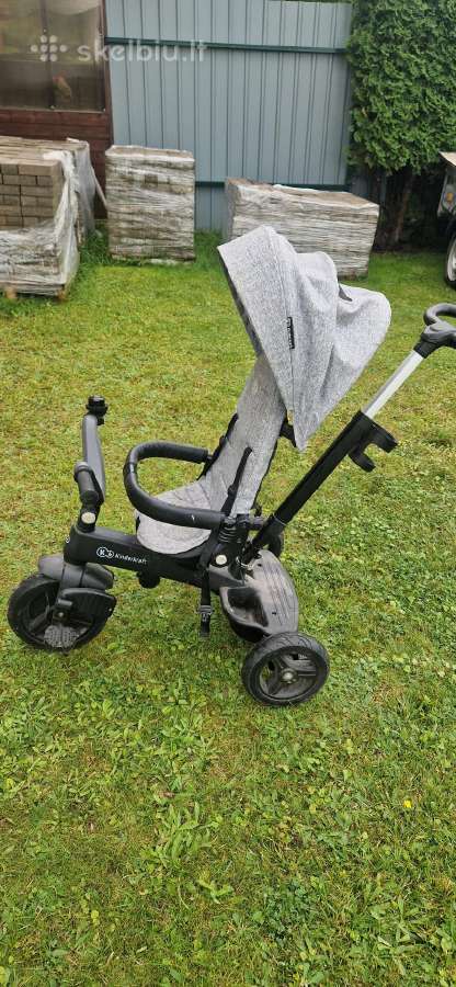 Triratukas-vežimėlis Kinderkraft (3-in-1), pilkas - nuotraukos Nr. 4