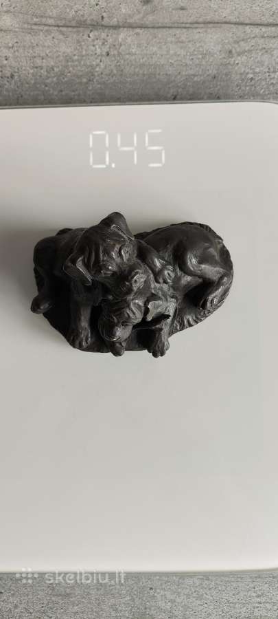 Dekoratyvinė metalinė šuniukų skulptūrėlė 450 g - nuotraukos Nr. 7