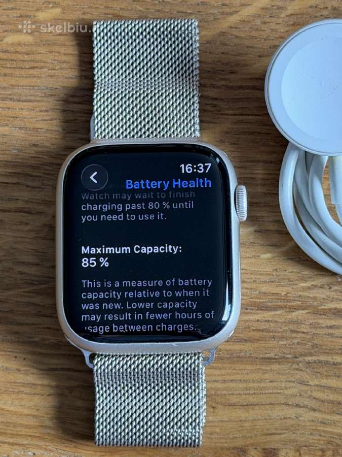 Apple Watch 8 45mm Silver - nuotraukos Nr. 7