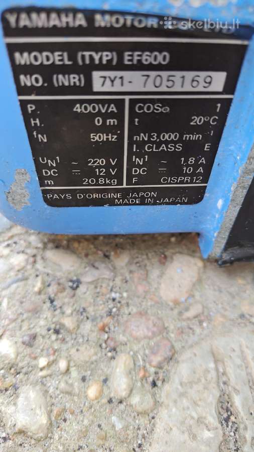Naujas Generatorius ir naudotas Yamaha Ef600 - nuotraukos Nr. 6