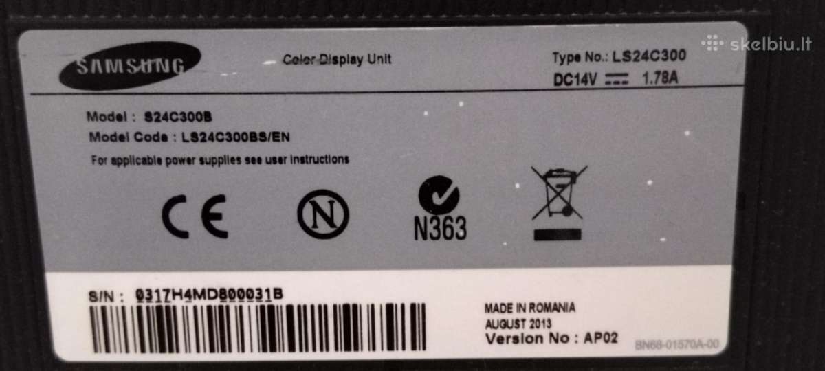 Samsung S24c300 Full HD monitorius - nuotraukos Nr. 4