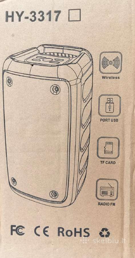 Nešiojama Bluetooth kolonėlė Am-2301 su Fm, Usb, T - nuotraukos Nr. 10
