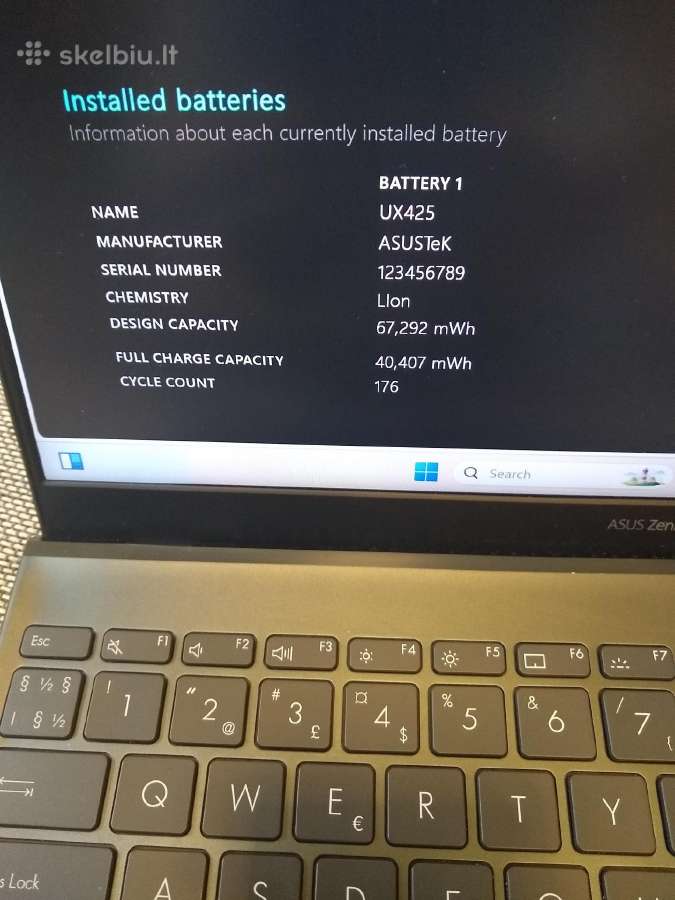 Zenbook i5-1135/512/400nits - nuotraukos Nr. 6