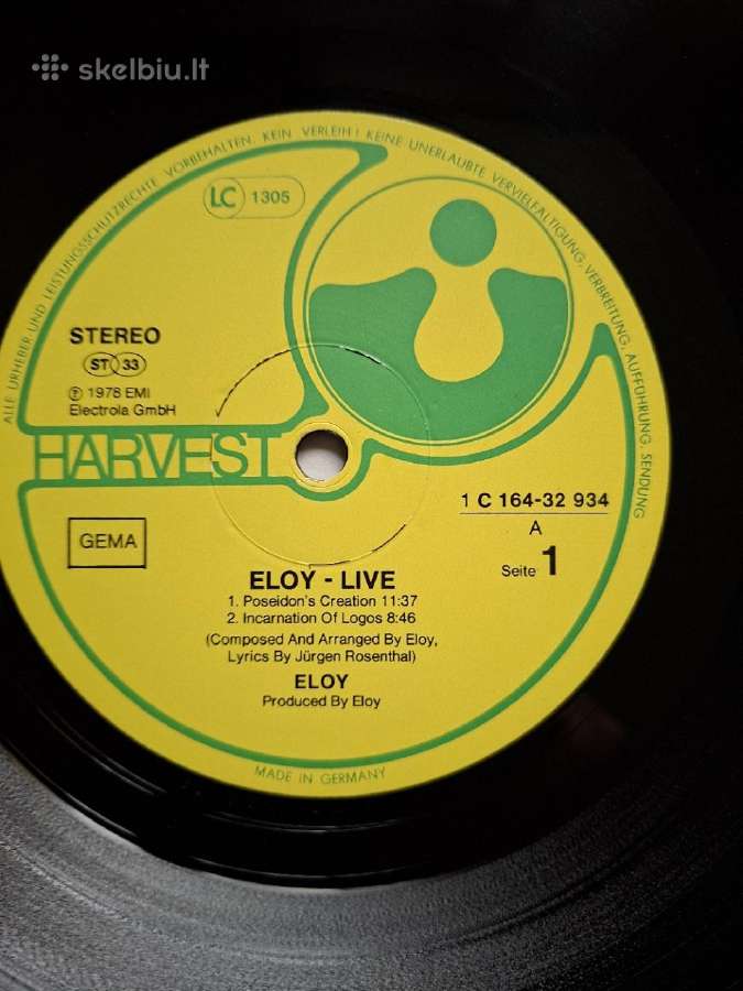 Eloy 1978 "Live" 2 Lp - nuotraukos Nr. 4