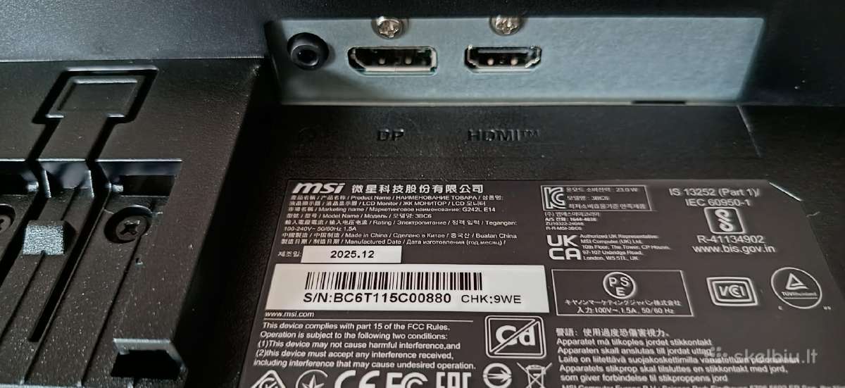 Msi G242l - nuotraukos Nr. 4