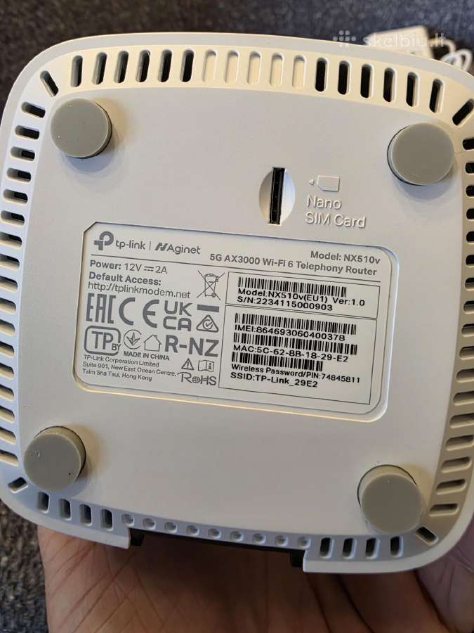 Tp-link Nx510v 5G modemas - nuotraukos Nr. 4