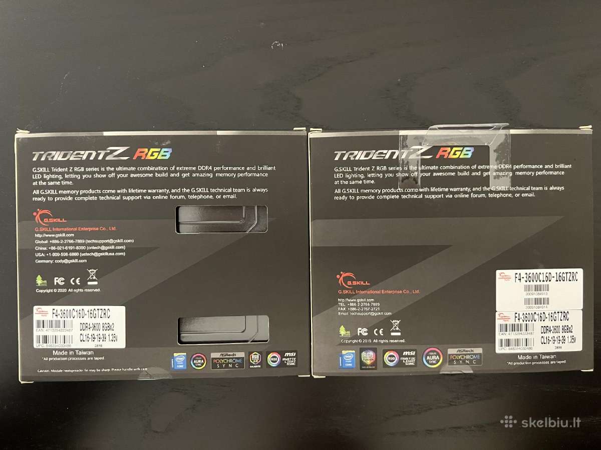 Naudoti G.skill Trident Z Rgb Ddr4 4x8gb - nuotraukos Nr. 2
