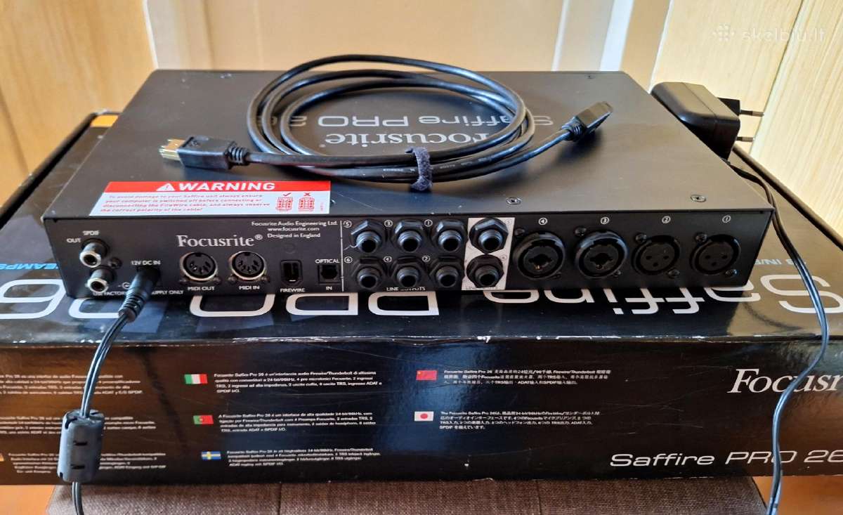 Garso korta Focusrite Saffire pro 26 - nuotraukos Nr. 3