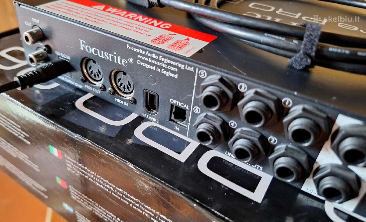Garso korta Focusrite Saffire pro 26 - nuotraukos Nr. 5