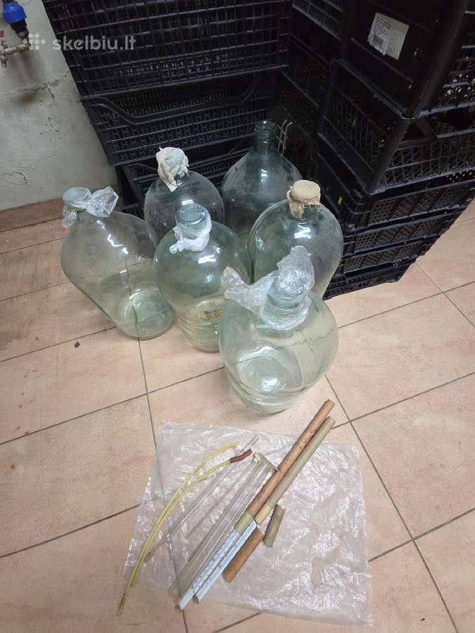20 l. vintažiniai stiklo buteliai - nuotraukos Nr. 3