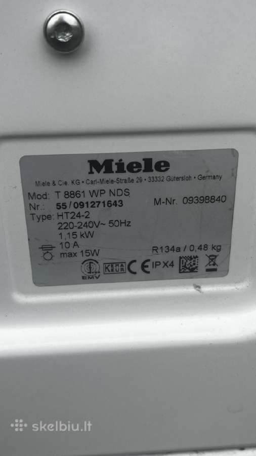 Dziovykle Miele Edition 111 T8861wp - nuotraukos Nr. 4