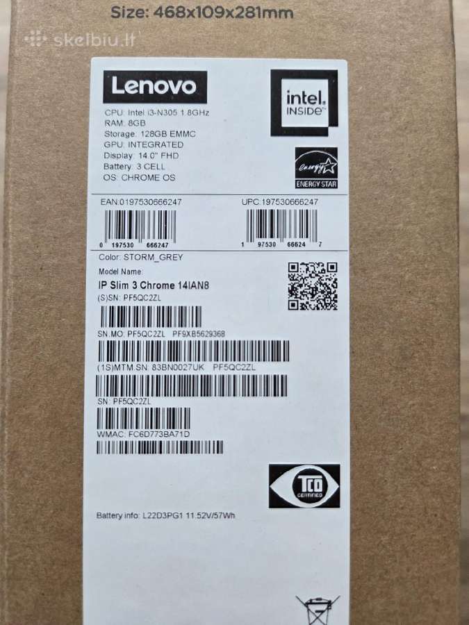 Lenovo Ideapad Flex 3i Pentium 128gb Ideapad Duet - nuotraukos Nr. 8