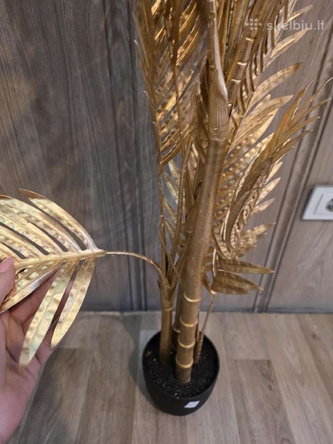 Auksinė dekoratyvinė palmė 110 cm - nuotraukos Nr. 3