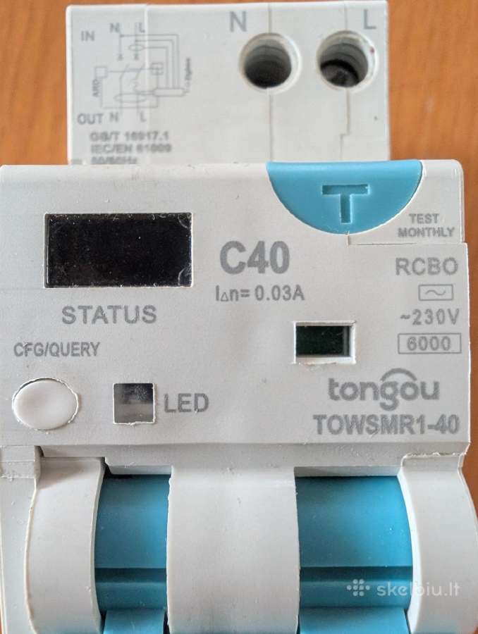 Zigbee Tuya išmanus jungiklis 40a Rcbo - nuotraukos Nr. 2
