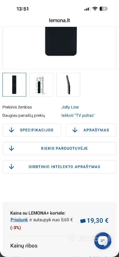 10€ už abu. 2 vnt. Samsung TV pulteliai. - nuotraukos Nr. 3