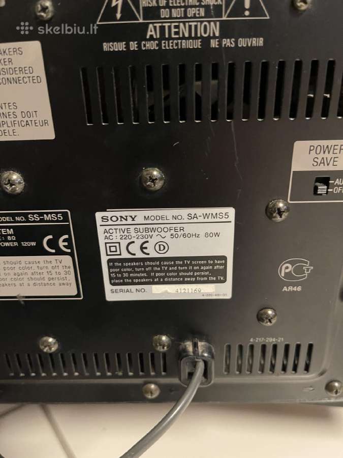 Sony Sa-wms5 Aktyvus zemu dazniu garsiakalbis - nuotraukos Nr. 6