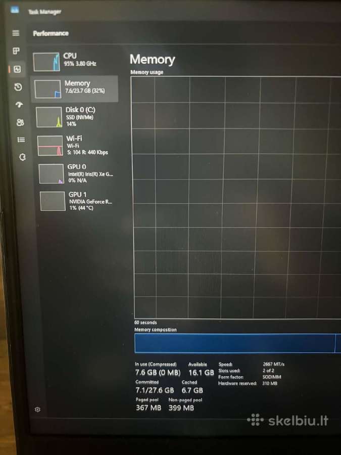 Laptopas asus tuf dash f15 gaming - nuotraukos Nr. 3