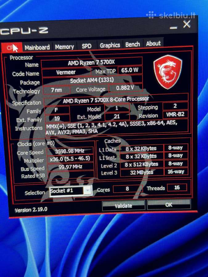 Gaming Pc – Ryzen 7 5700x + Rtx 3070 - nuotraukos Nr. 11