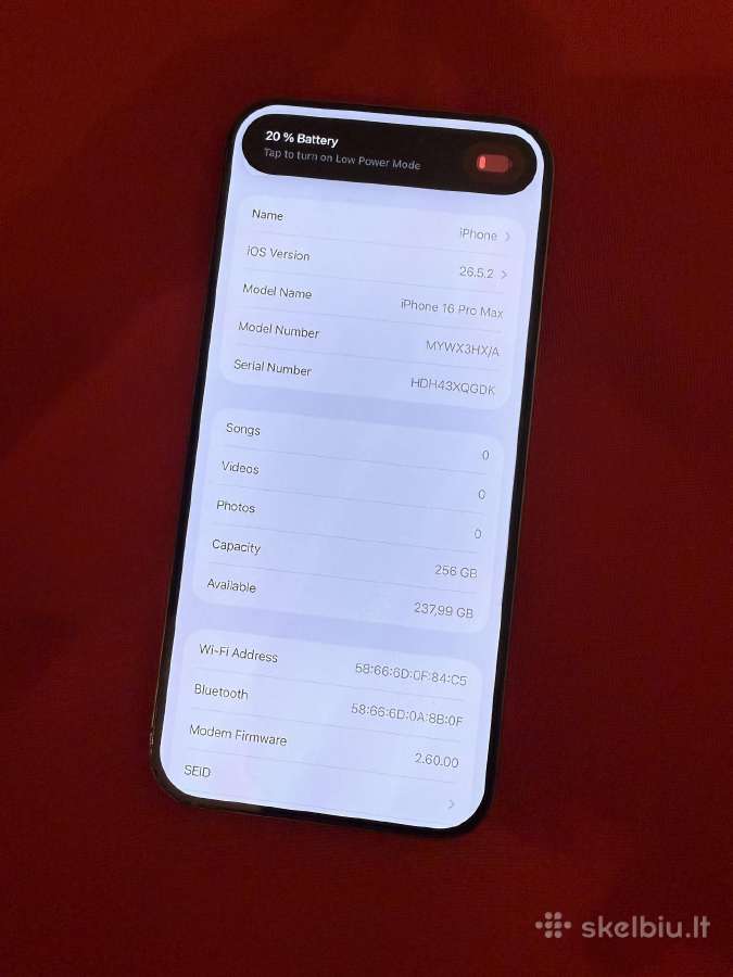 iPhone 16pro max 256gb - nuotraukos Nr. 6