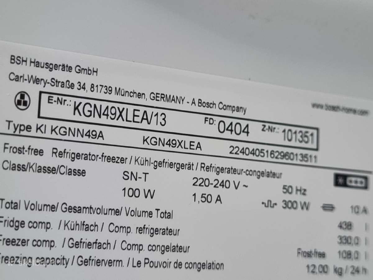 Bosch Kgn49xlea, 70 cm, No Frost+ garantija - nuotraukos Nr. 23