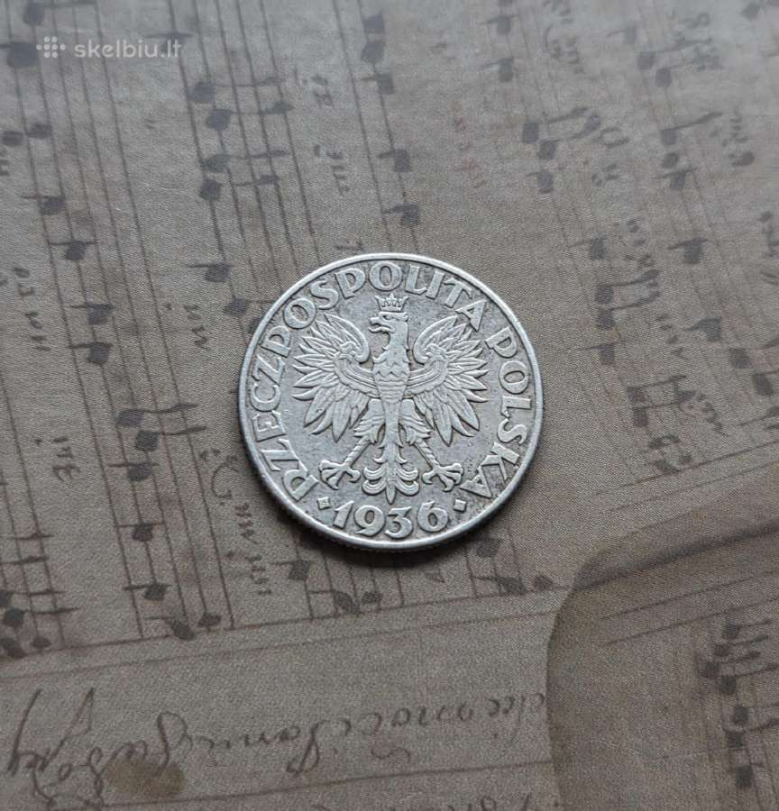 2 zlotai 1936 Lenkija - Laivelis - nuotraukos Nr. 2