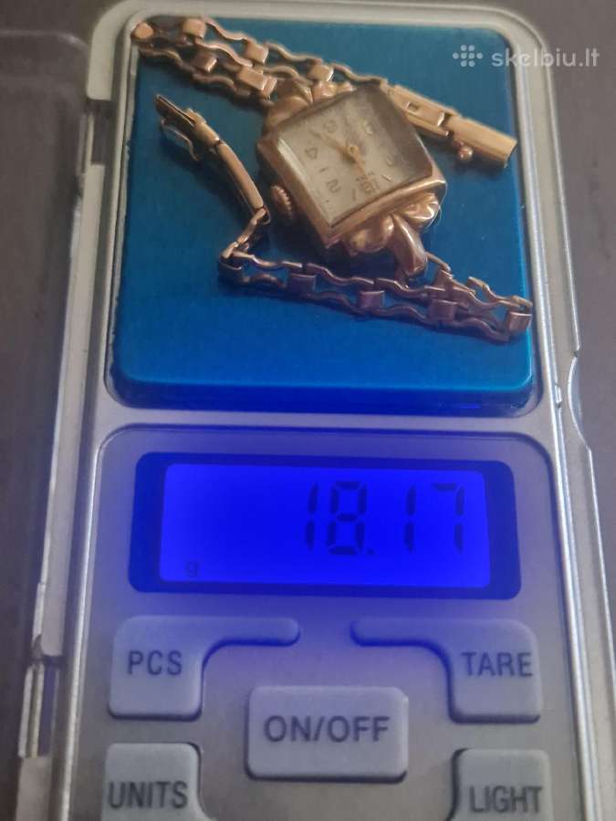 Vintažinis Zaria auksinis laikrodis, 583 praba - nuotraukos Nr. 2
