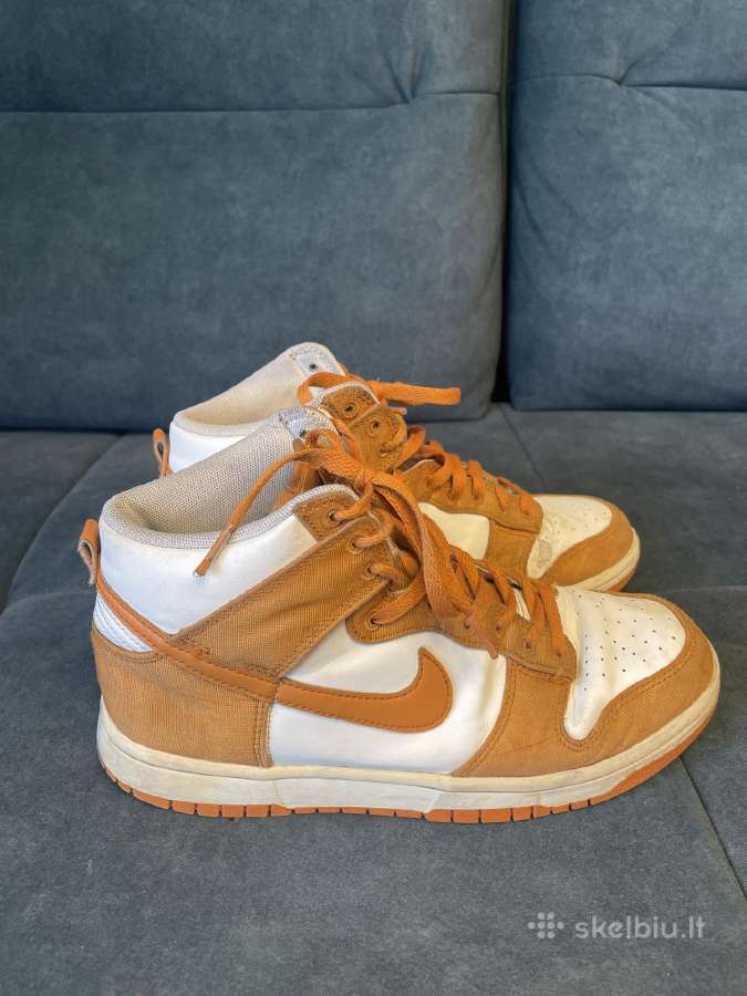 Nike Dunk High oranžiniai/balti sportbačiai - nuotraukos Nr. 2