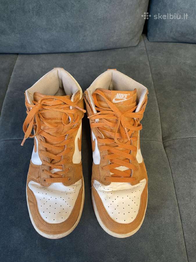 Nike Dunk High oranžiniai/balti sportbačiai - nuotraukos Nr. 3