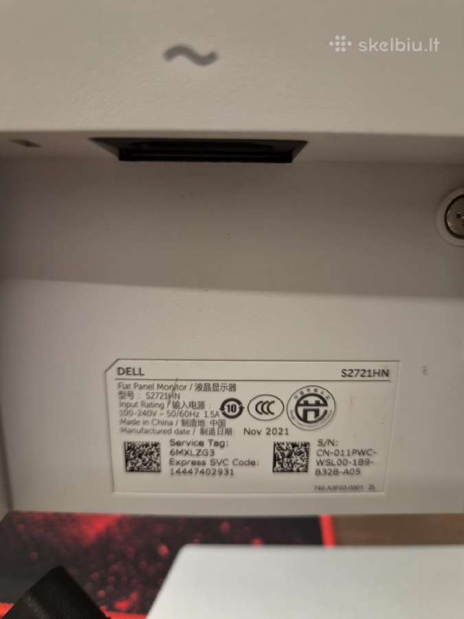 Dell monitorius 27" S2721hn - nuotraukos Nr. 3