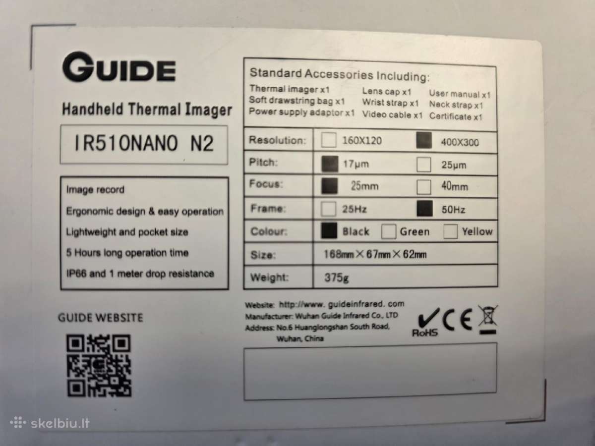 Guide Thermal Imaging Monocular Ir510 Nano N2 - nuotraukos Nr. 4