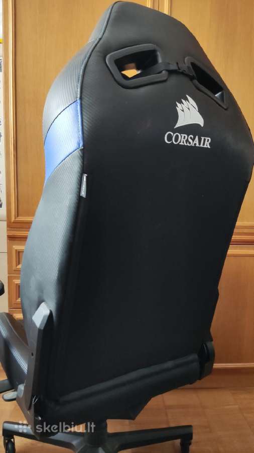Corsair T2 Road Warrior žaidimų kėdė,mėlyna/juoda - nuotraukos Nr. 3