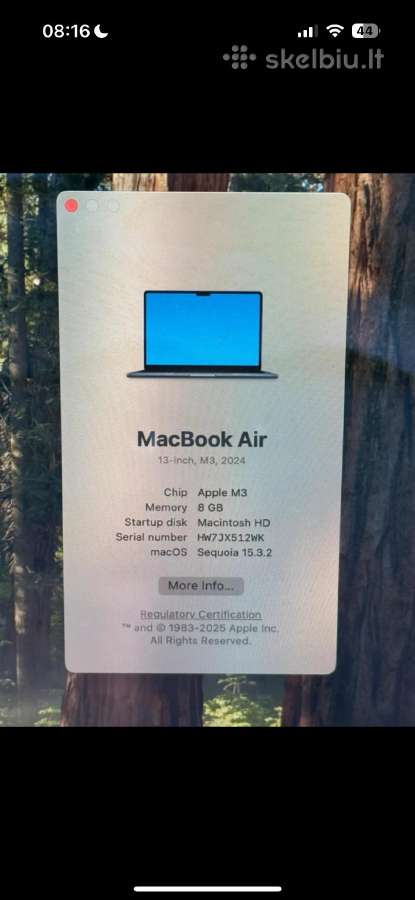 MacBook Air M3 13inch - nuotraukos Nr. 4
