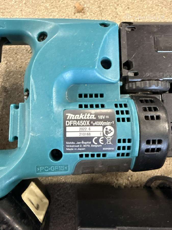 Akumuliatorinis juostinis suktuvas Makita Dfr450 - nuotraukos Nr. 2