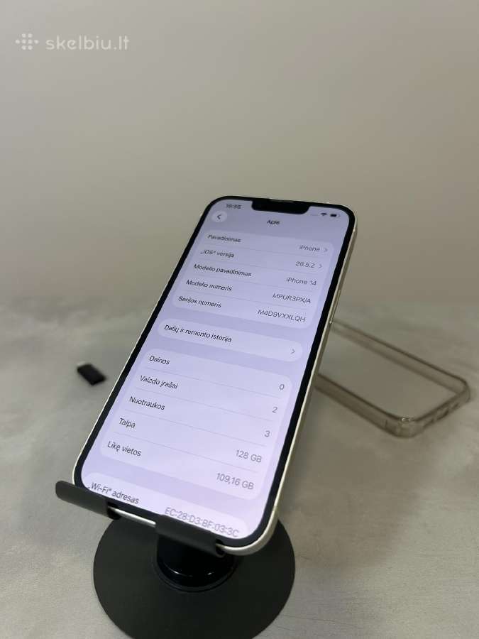 iPhone 14 128gb 79% White - nuotraukos Nr. 8