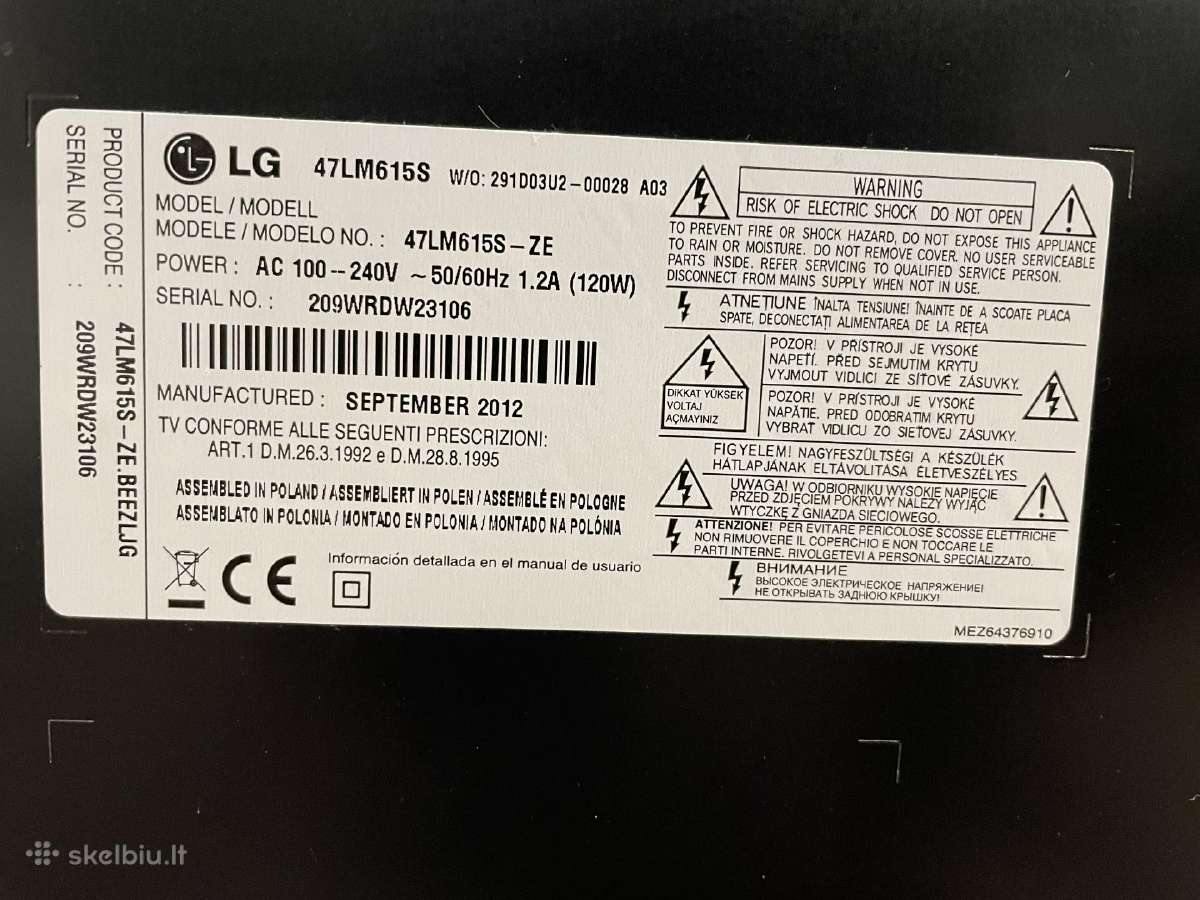 Televizorius Lg47lm615s - nuotraukos Nr. 3