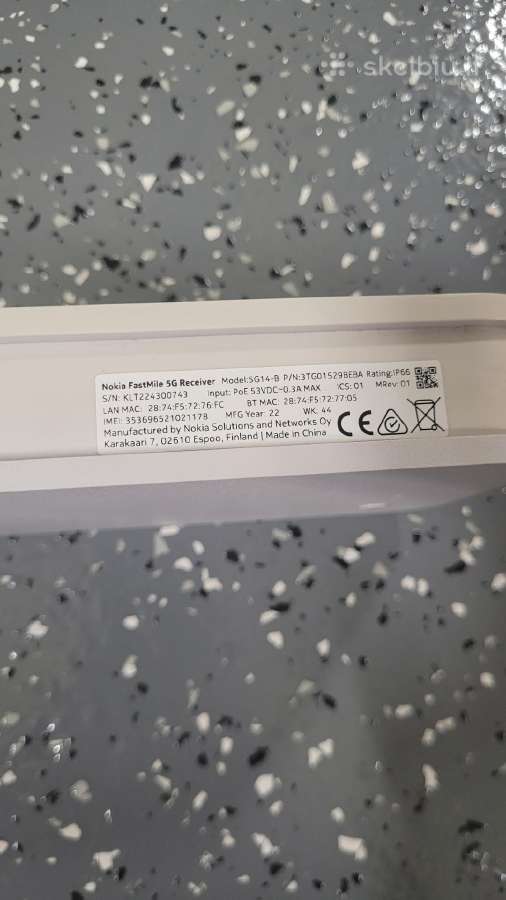 5G/4G signalo imtuvas Nokia Fastmile Receiver 5 - nuotraukos Nr. 4