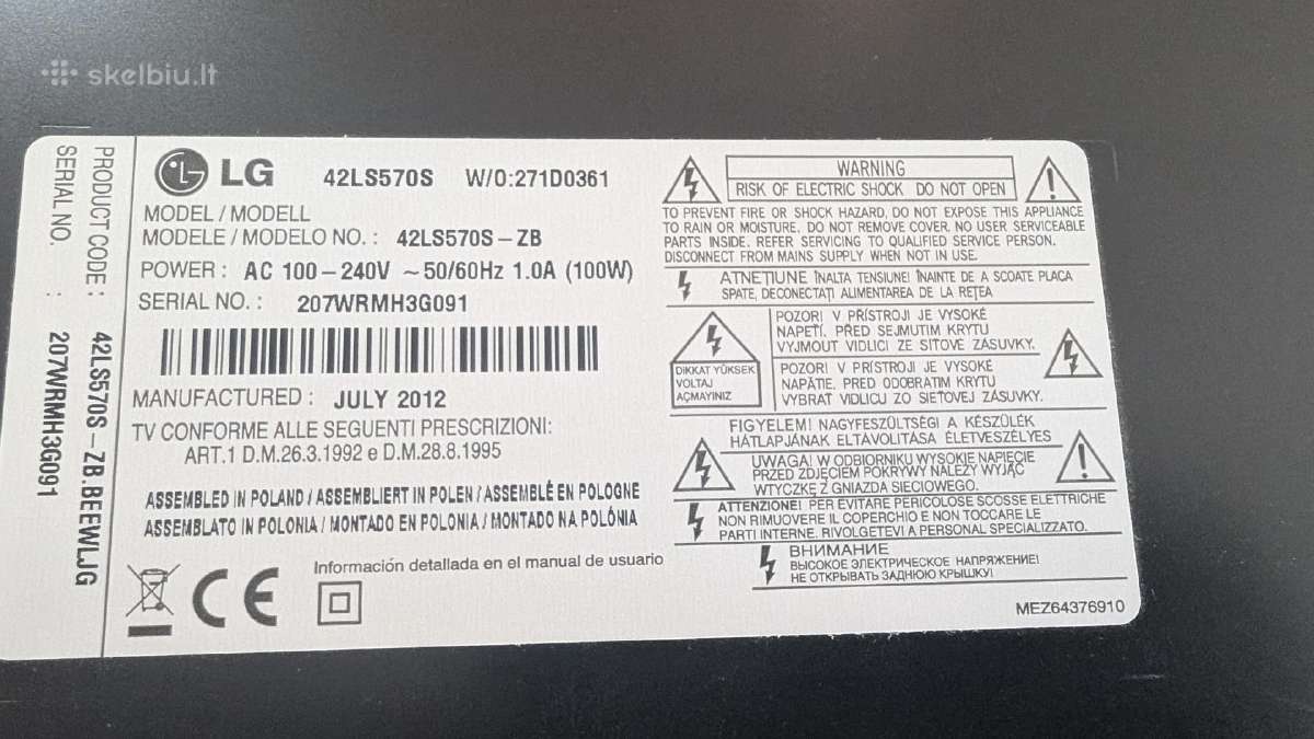 LG Smart TV 42'' LED televizorius 42ls570s - nuotraukos Nr. 4