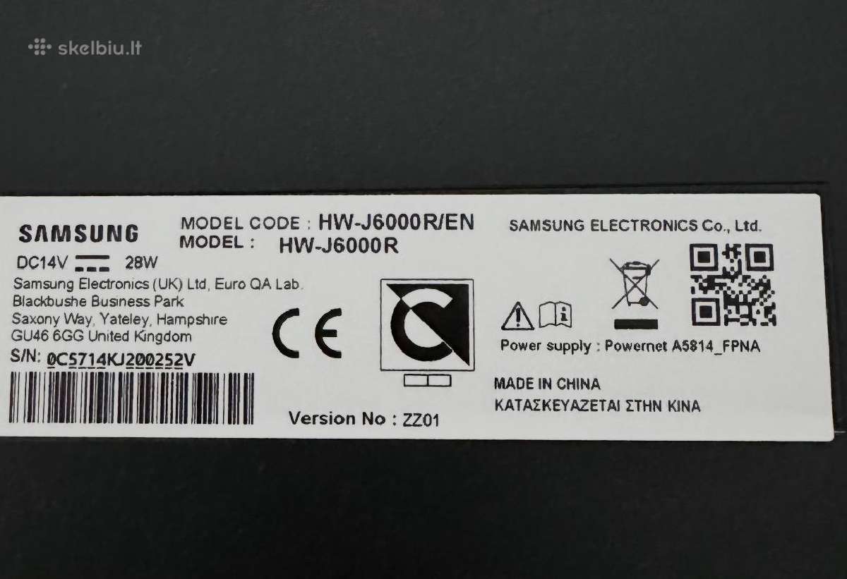 Samsung garso sistema - nuotraukos Nr. 2