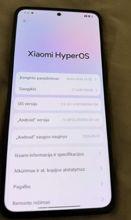 Xiaomi Redmi Note 14 5G 256gb - nuotraukos Nr. 4